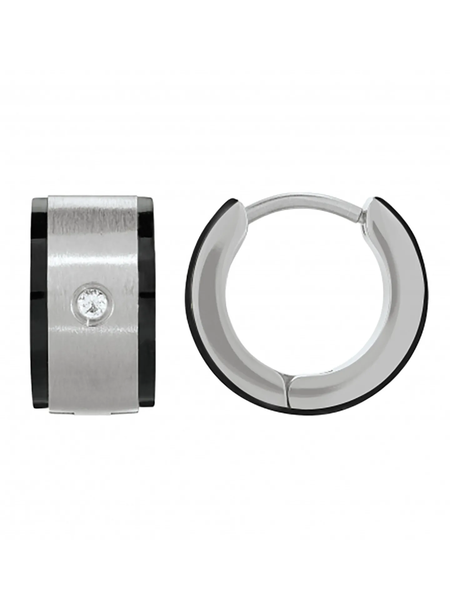 Boucles d'oreilles créoles Jourdan IOS acier oxydes