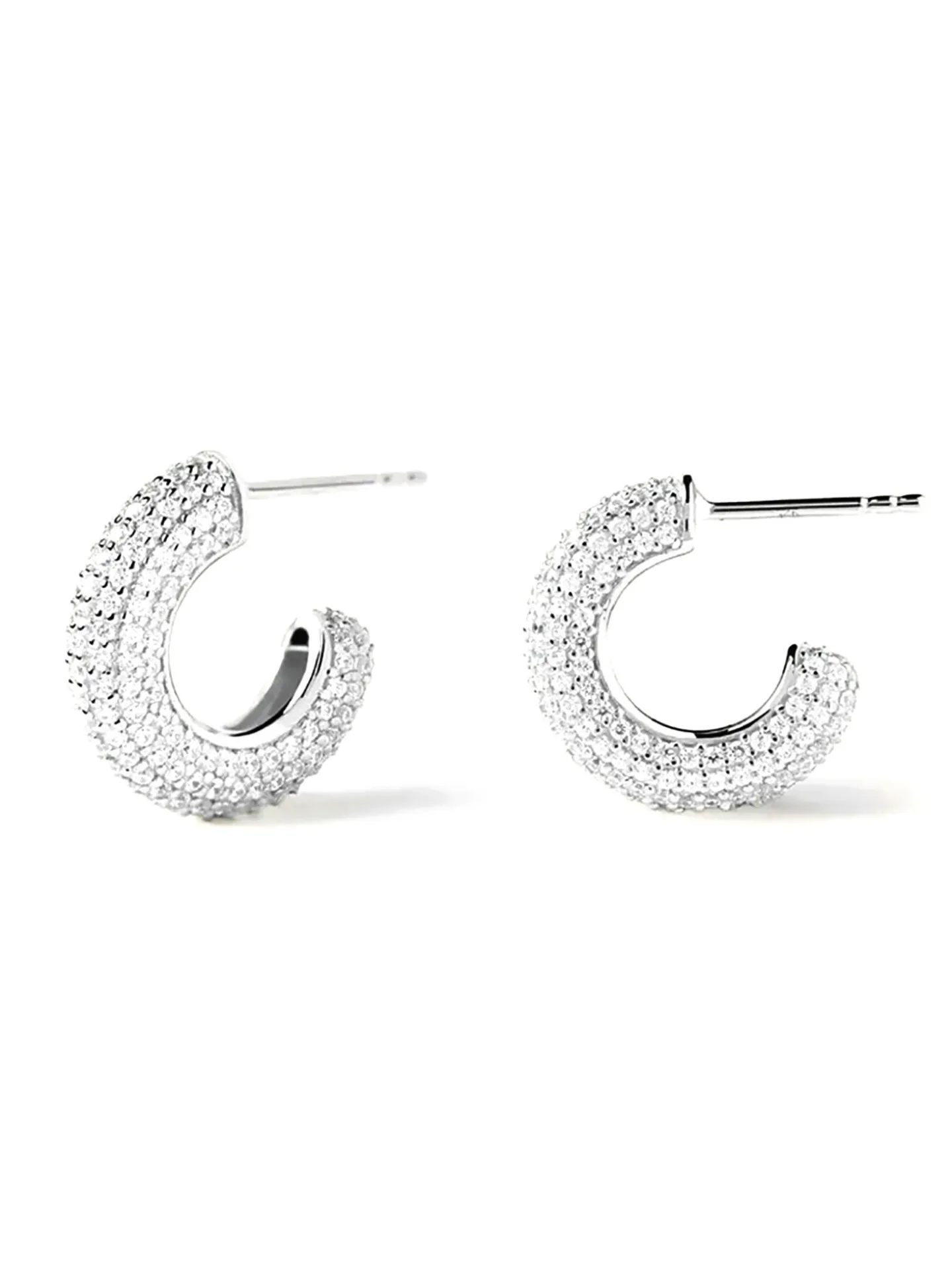 Boucles d'oreilles créoles PdPaola King argent
