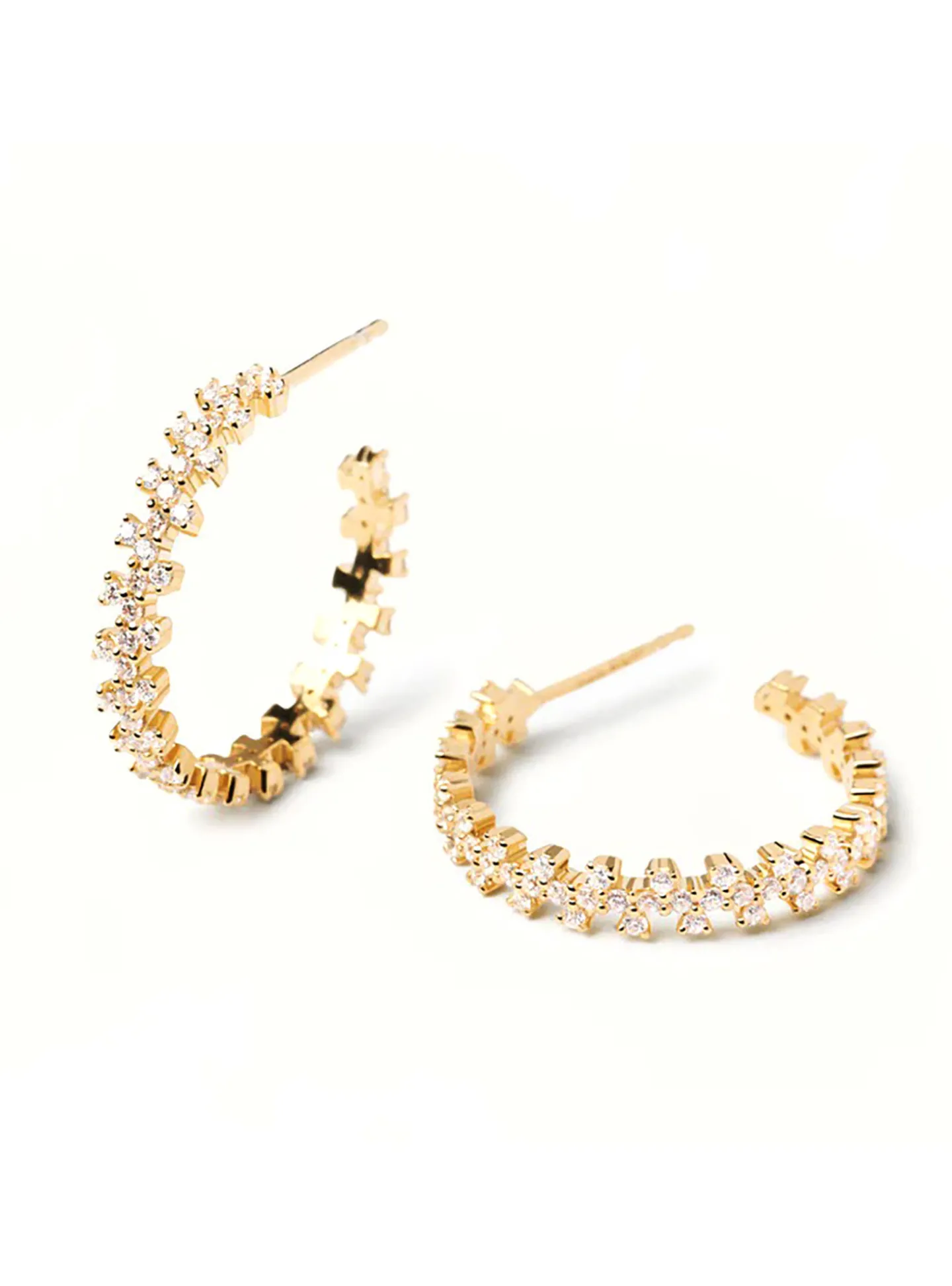 Boucles d'oreilles créoles PDPaola Crown dorées