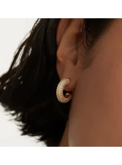 Boucles d'oreilles créoles PDPaola King dorées