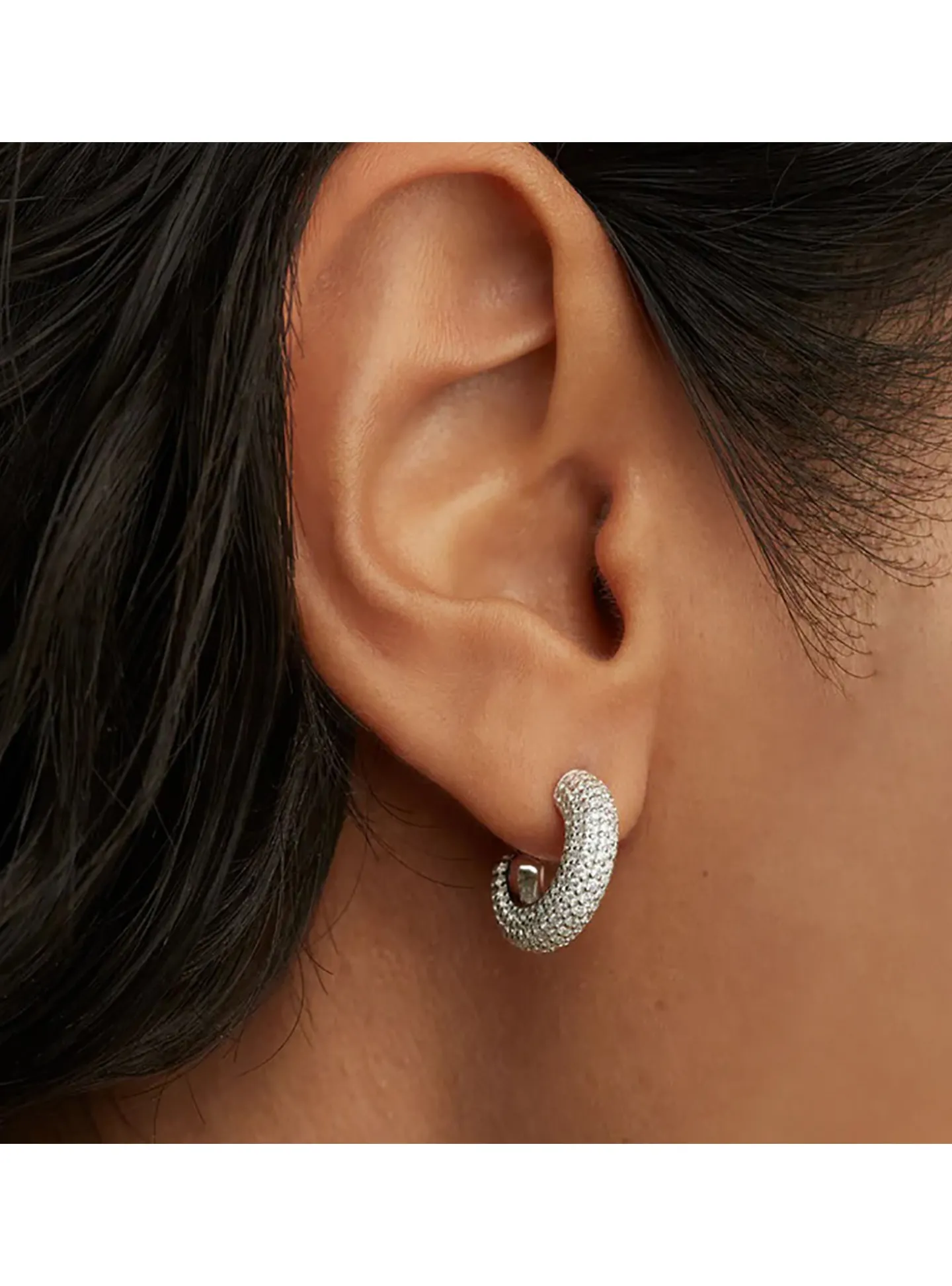 Boucles d'oreilles créoles PdPaola King argent