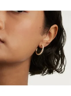 Boucles d'oreilles créoles PDPaola Crown dorées