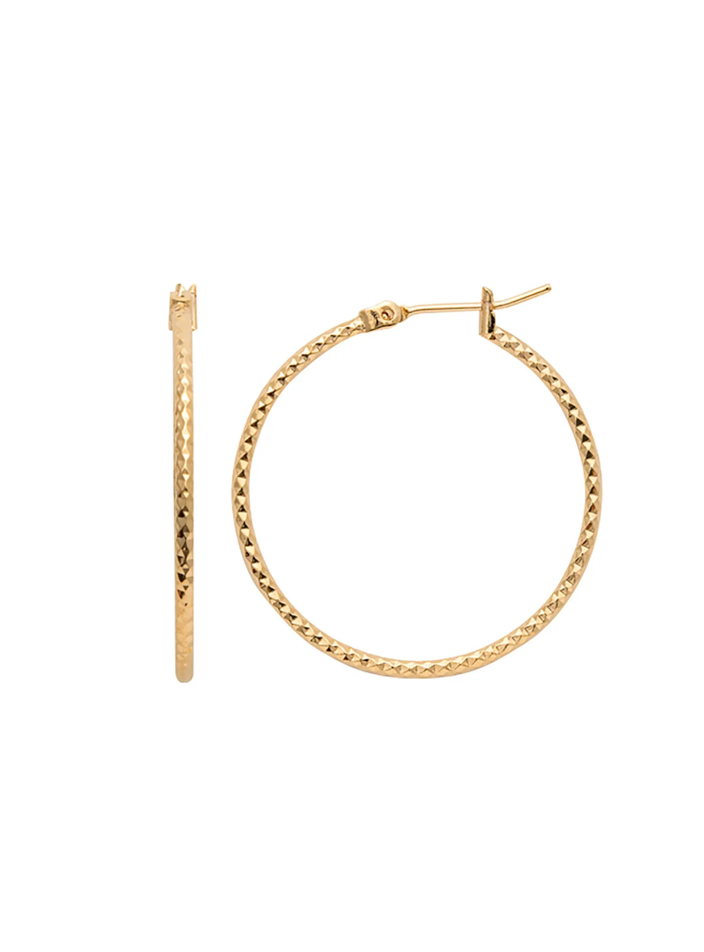 Boucles d'oreilles Créoles Brillaxis ciselées 30 mm