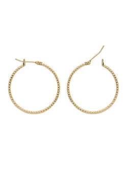 Boucles d'oreilles Créoles Brillaxis ciselées 30 mm
