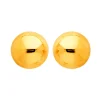 Boucles d'oreilles demi boule 6 mm or