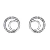 Boucles d'oreilles double cercle or oxydes