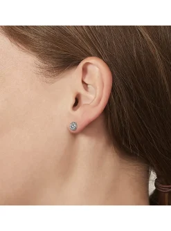 Boucles d'oreilles Fossil Sutton disques empierrés