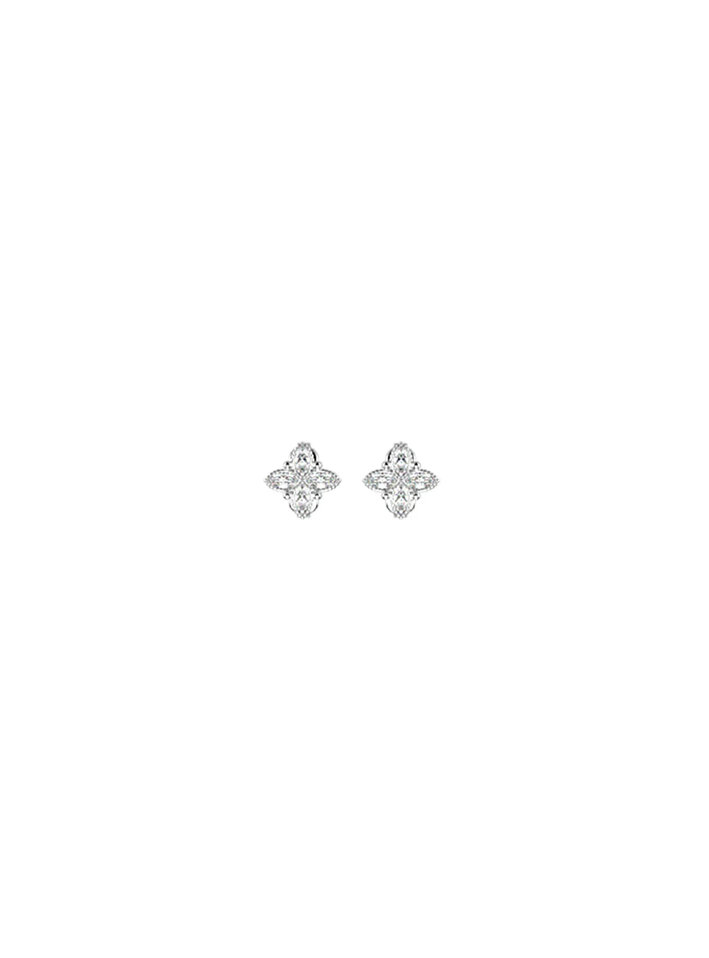 Boucles d'oreilles Les Cadettes argenté Fleurs