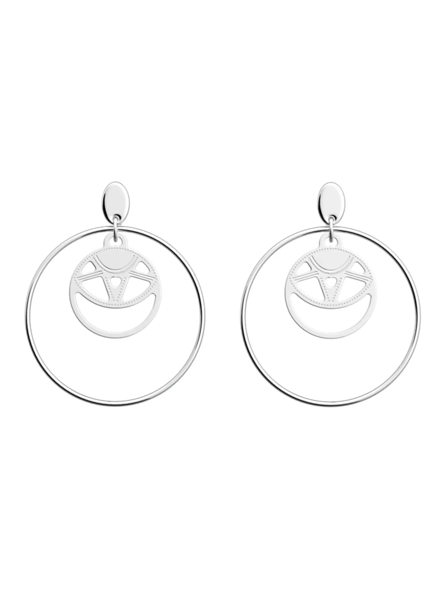 Boucles d'oreilles Les Georgettes Soleil argentées_x005f_x000D_16/32mm