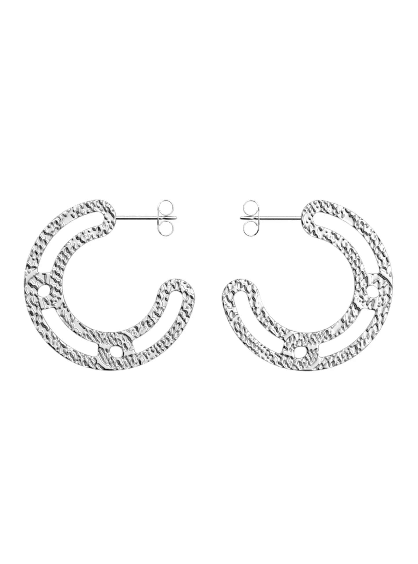 Boucles d'oreilles Les Georgettes Ecailles Argenté
