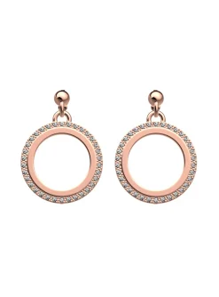 Boucles d'oreilles Les Georgettes Pure dorée_x005f_x000D_rose 16mm collection Les Précieuses