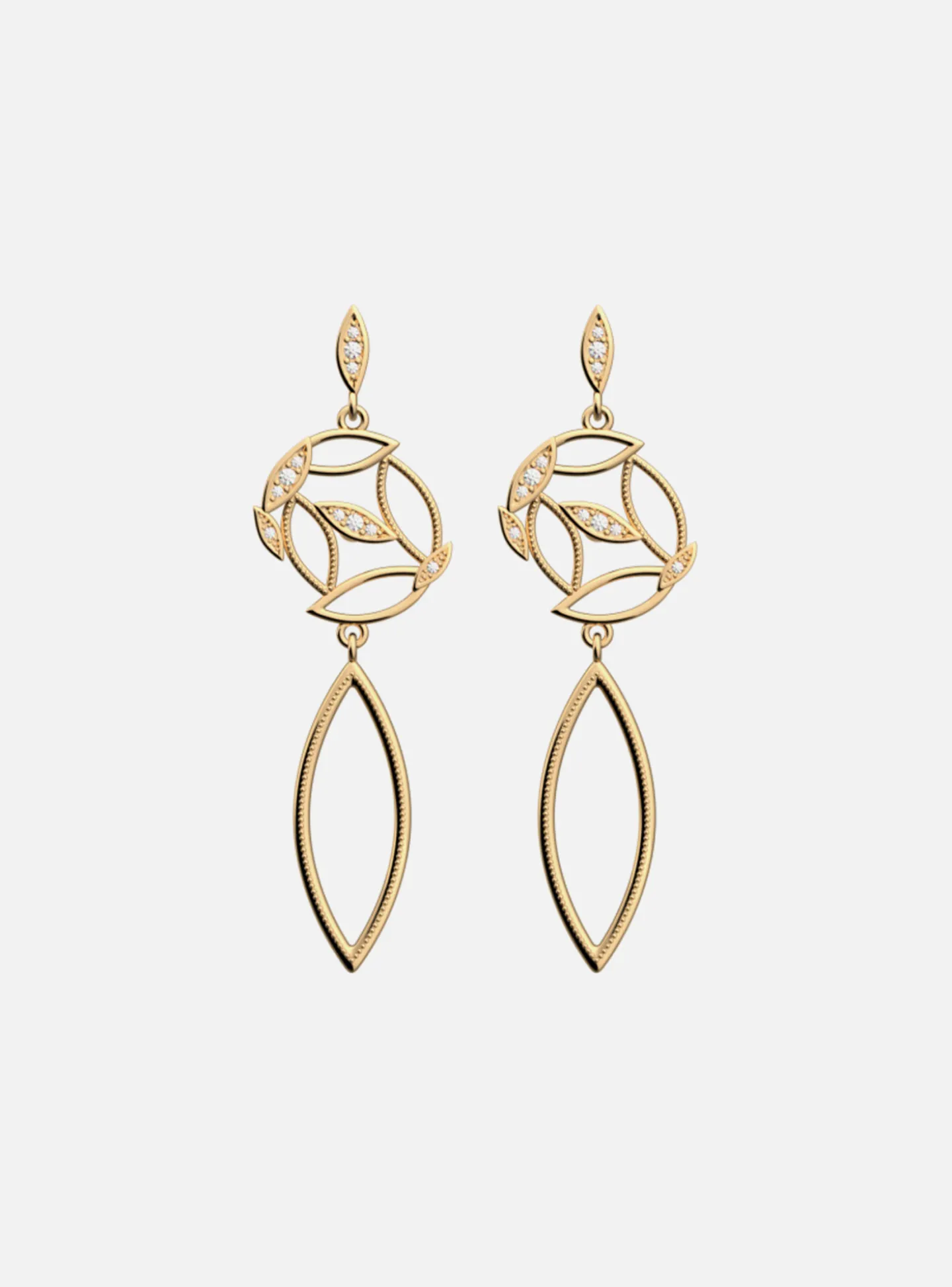 Boucles d'oreilles Les Georgettes Arbre de vie_x005f_x000D_dorées 16 mm Collection Les Précieuses