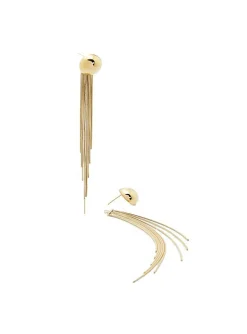 Boucles d'oreilles longues Zag Bijoux acier doré