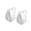 Boucles d'oreilles Lotus Silver oxydes