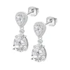Boucles d'oreilles Lotus Silver poires blanches