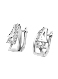 Boucles d'oreilles Lotus Silver argent et oxyde