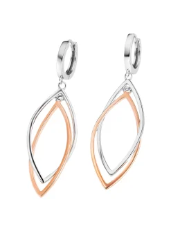 Boucles d'oreilles Lotus silver Trendy argent_x005f_x000D_bicolore