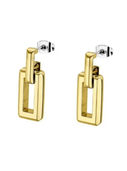 Boucles d'oreilles Lotus Style Géométrique Acier_x005f_x000D_Doré