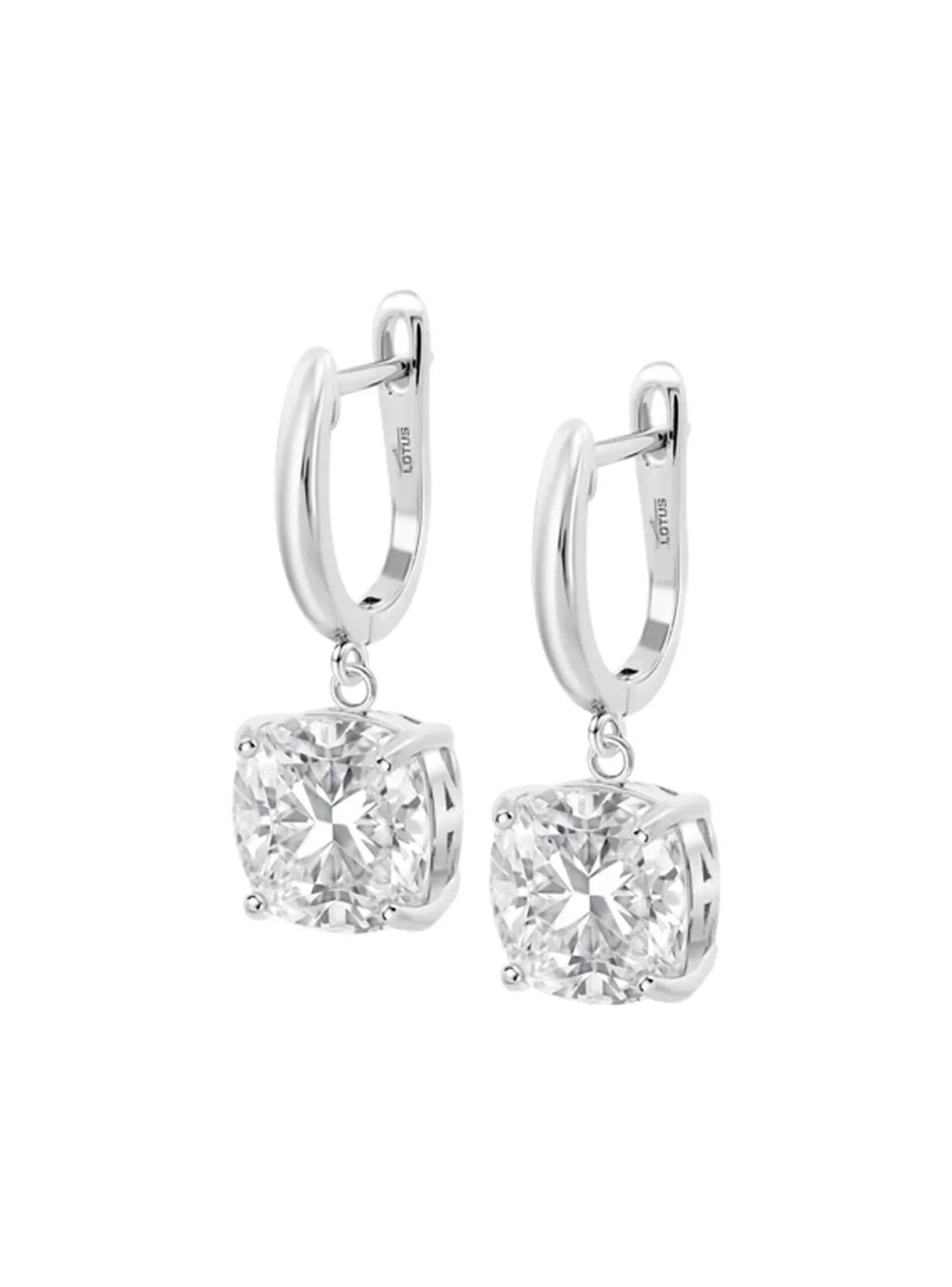 Boucles d'oreilles Lotus Silver oxyde blanc