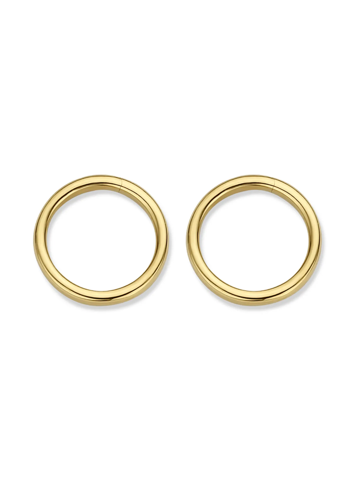 Boucles d'oreilles motif cercle or jaune 18 carats