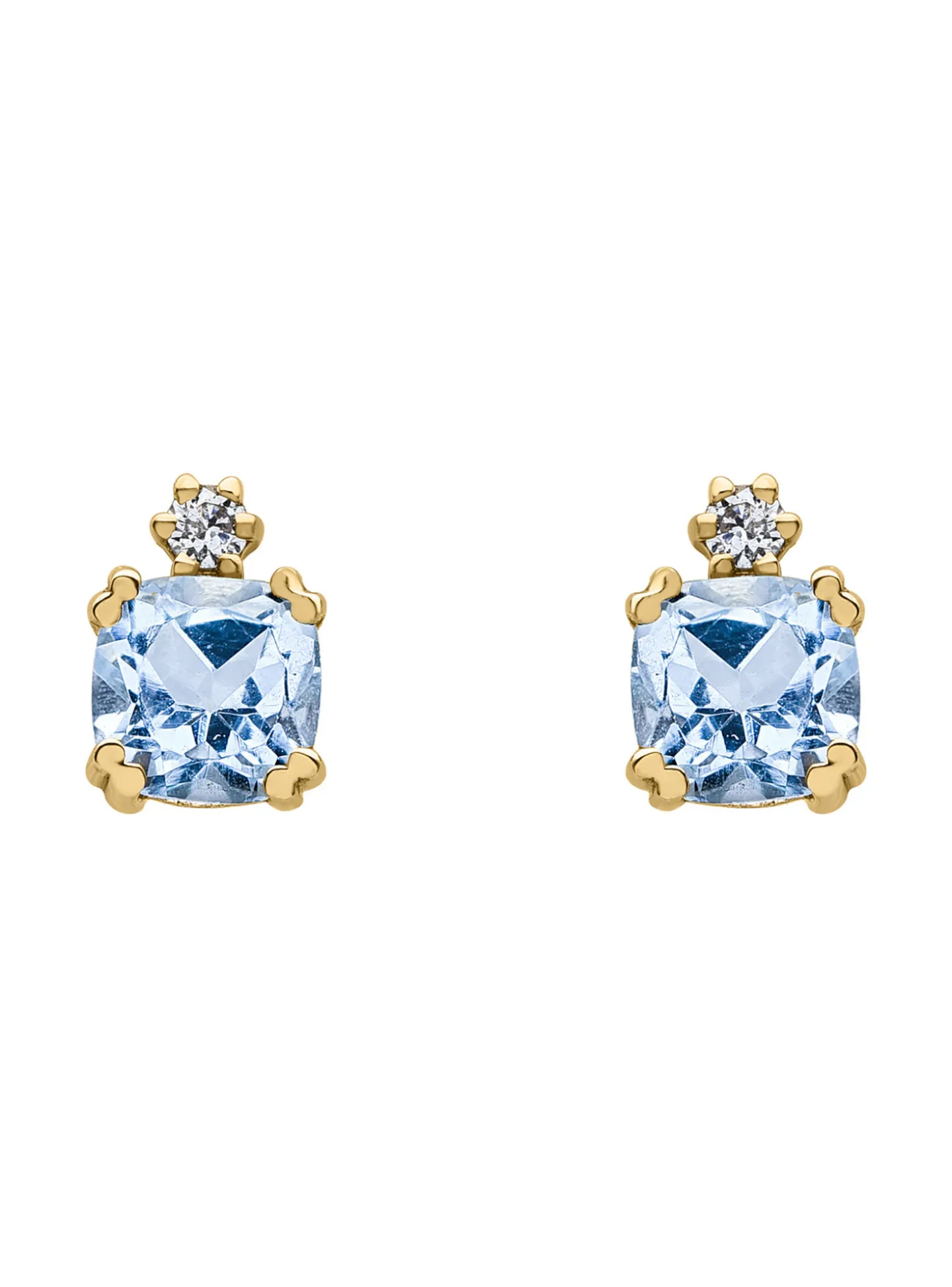 Boucles d'oreilles or 9 carats topaze Blue London