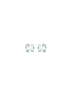 Boucles d'oreilles or blanc 9 carats oxydes5 mm