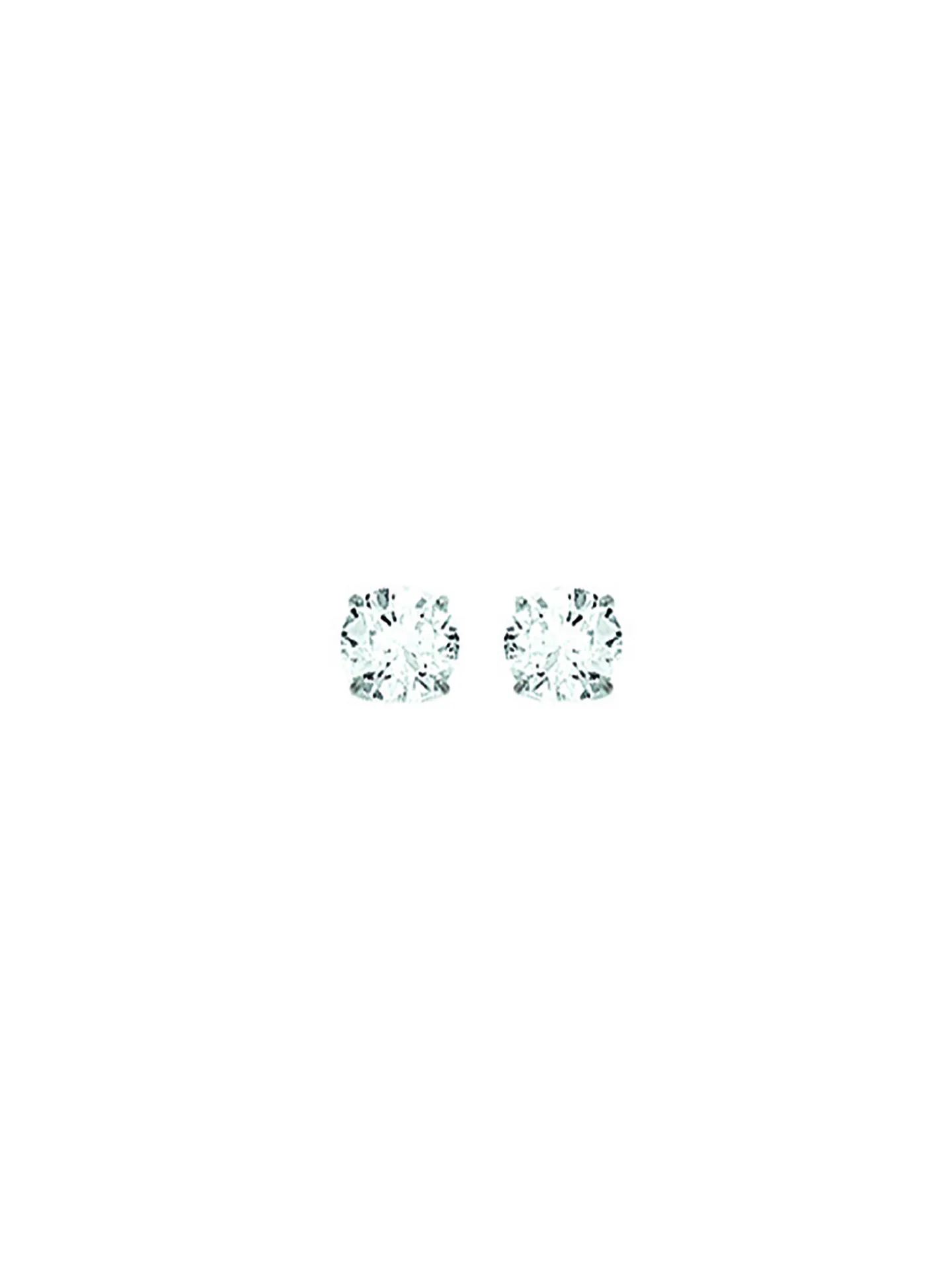 Boucles d'oreilles or blanc 9 carats oxydes5 mm
