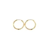 Boucles d'oreilles or jaune 18 carats martelé_x005f_x000D_23 mm