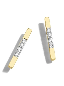 Boucles d'oreilles or jaune 18 carats diamants