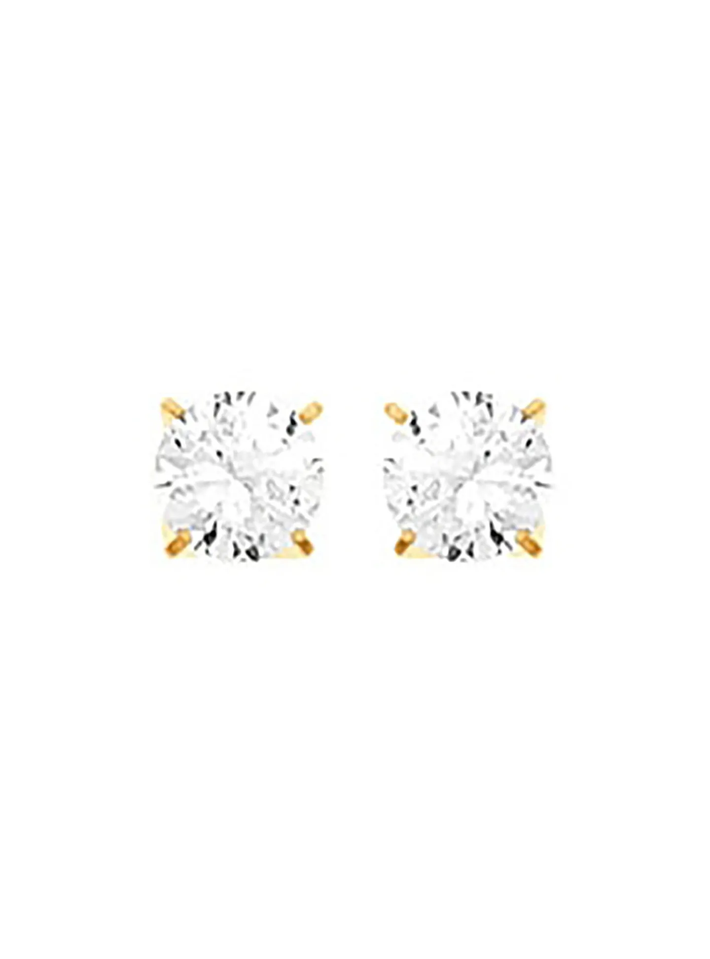 Boucles d'oreilles oxyde de zirconium or 9 carats_x005f_x000D_5 mm