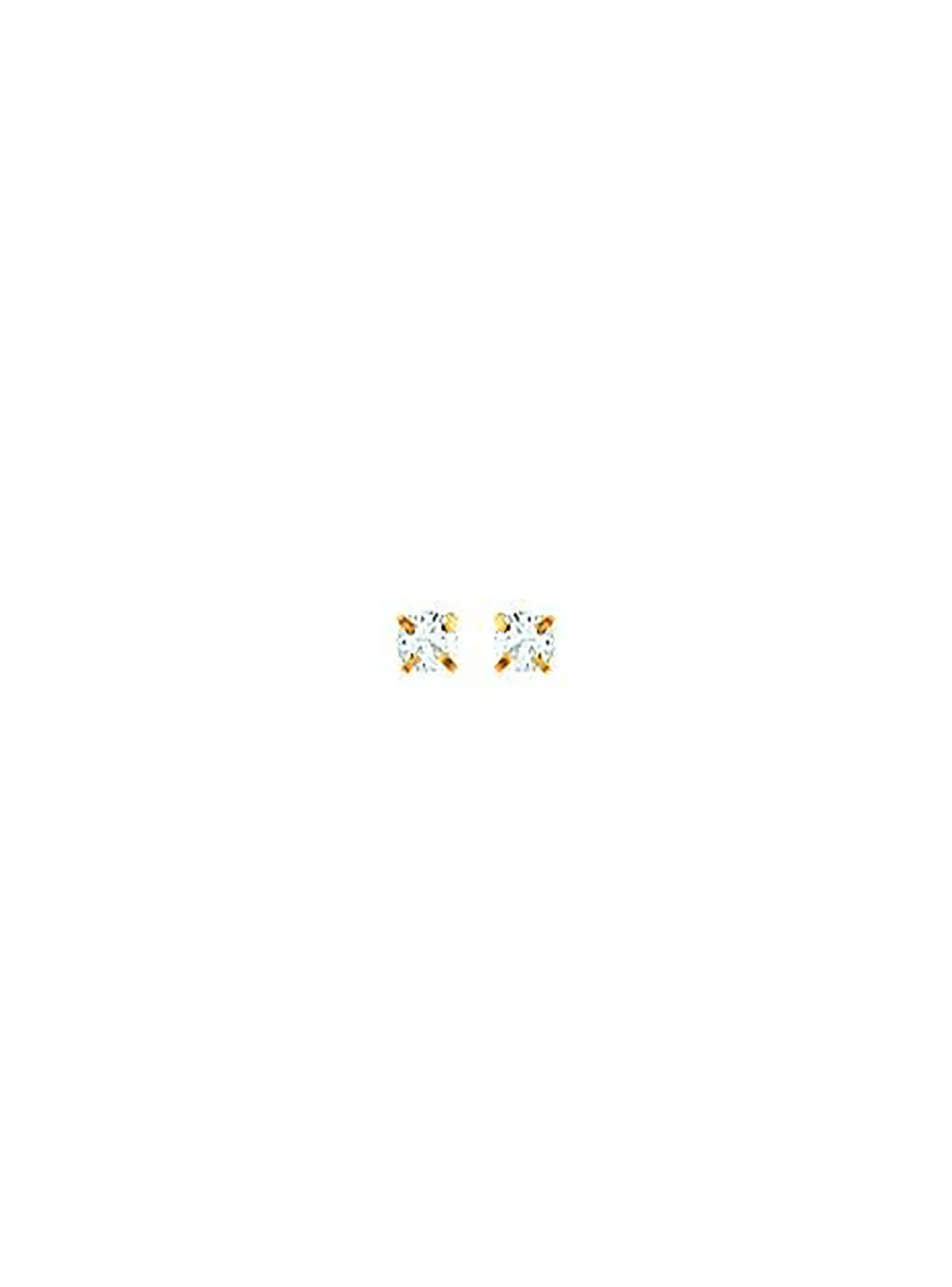 Boucles d'oreilles oxydes de zirconium or jaune9 carats