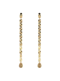 Boucles d'oreilles pendantes Les Cadettes Radieuse_x005f_x000D_dorées longues