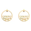 Boucles d'oreilles pendantes Les Georgettes Flora_x005f_x000D_30 mm dorées