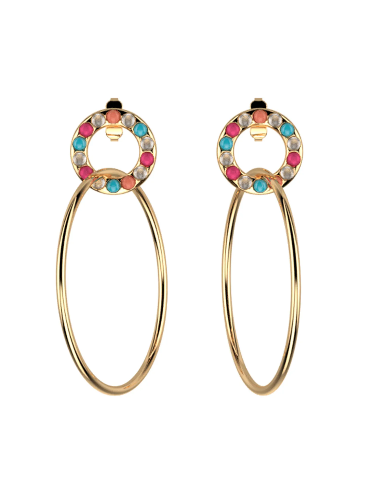 Boucles d'oreilles pendantes Les Cadettes Perla