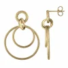 Boucles d'oreilles pendantes Brillaxis or jaune 18k