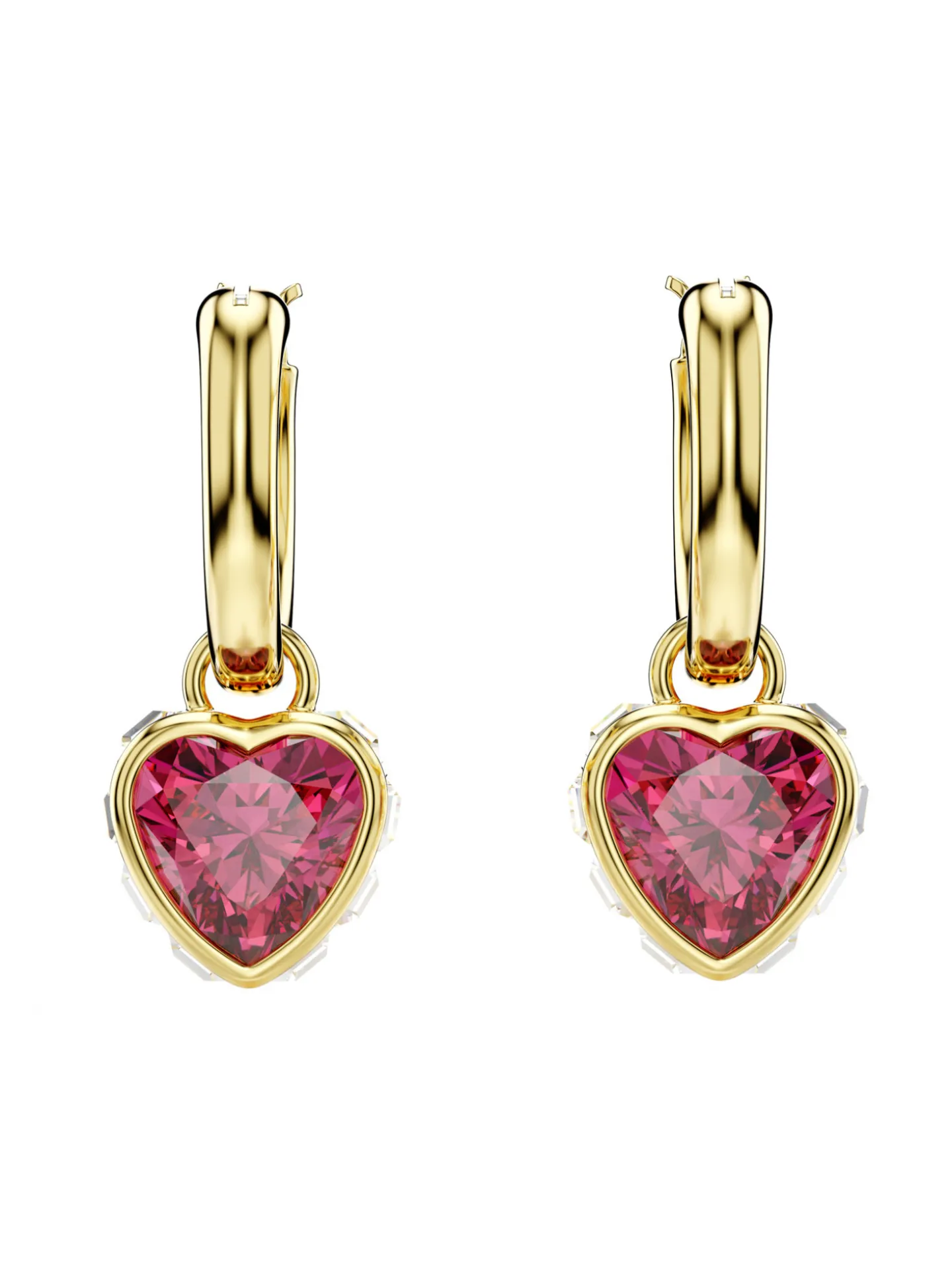 Boucles d'oreilles pendantes Swarovski Stilla_x005f_x000D_coeur rouge