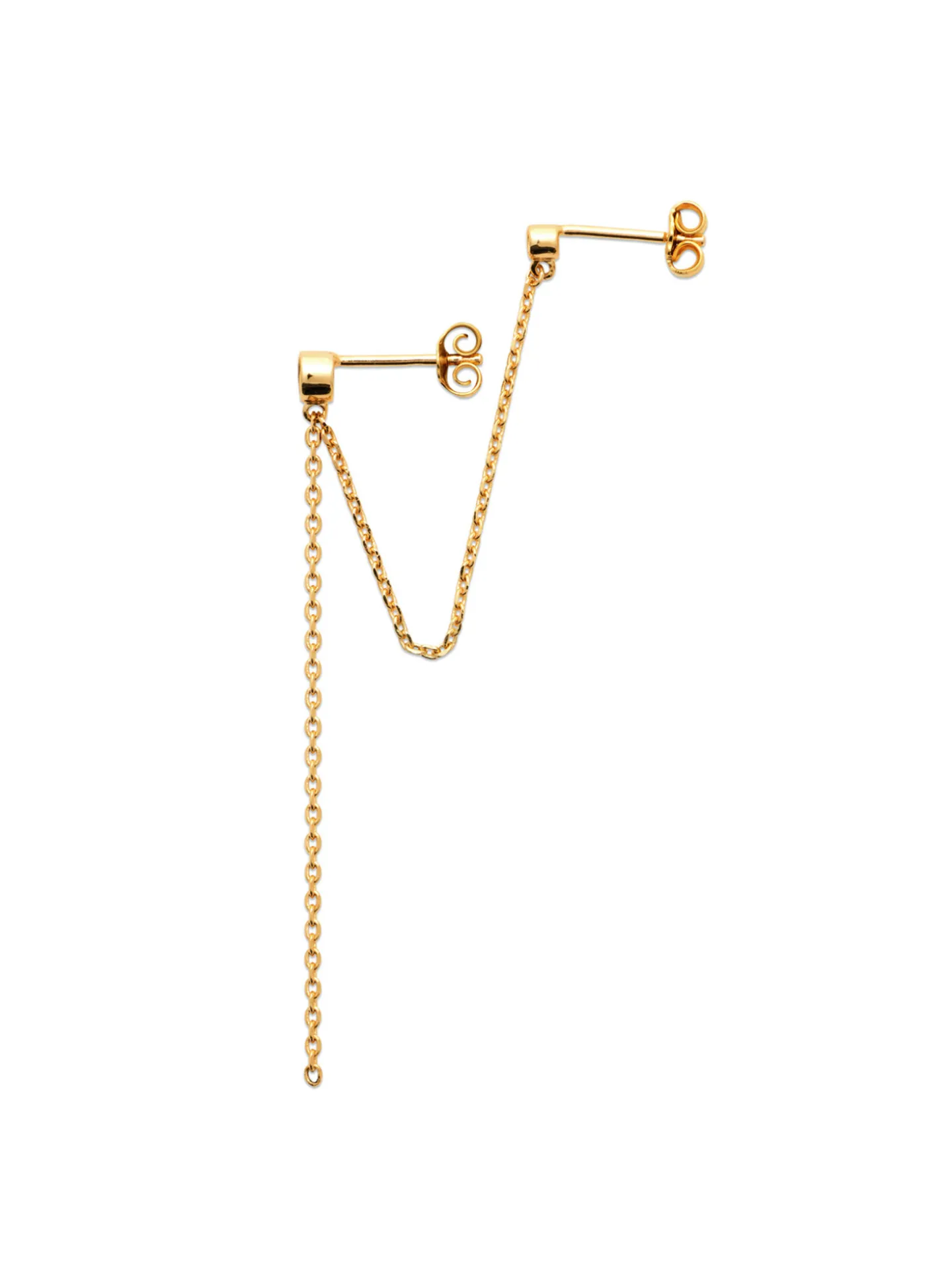 Boucles d'oreilles pendantes Brillaxis_x005f_x000D_plaqué or et oxyde de zirconium