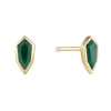 Boucles d'oreilles puces Ania Haie Second Nature dor_x005f_x000D_ées Malachite