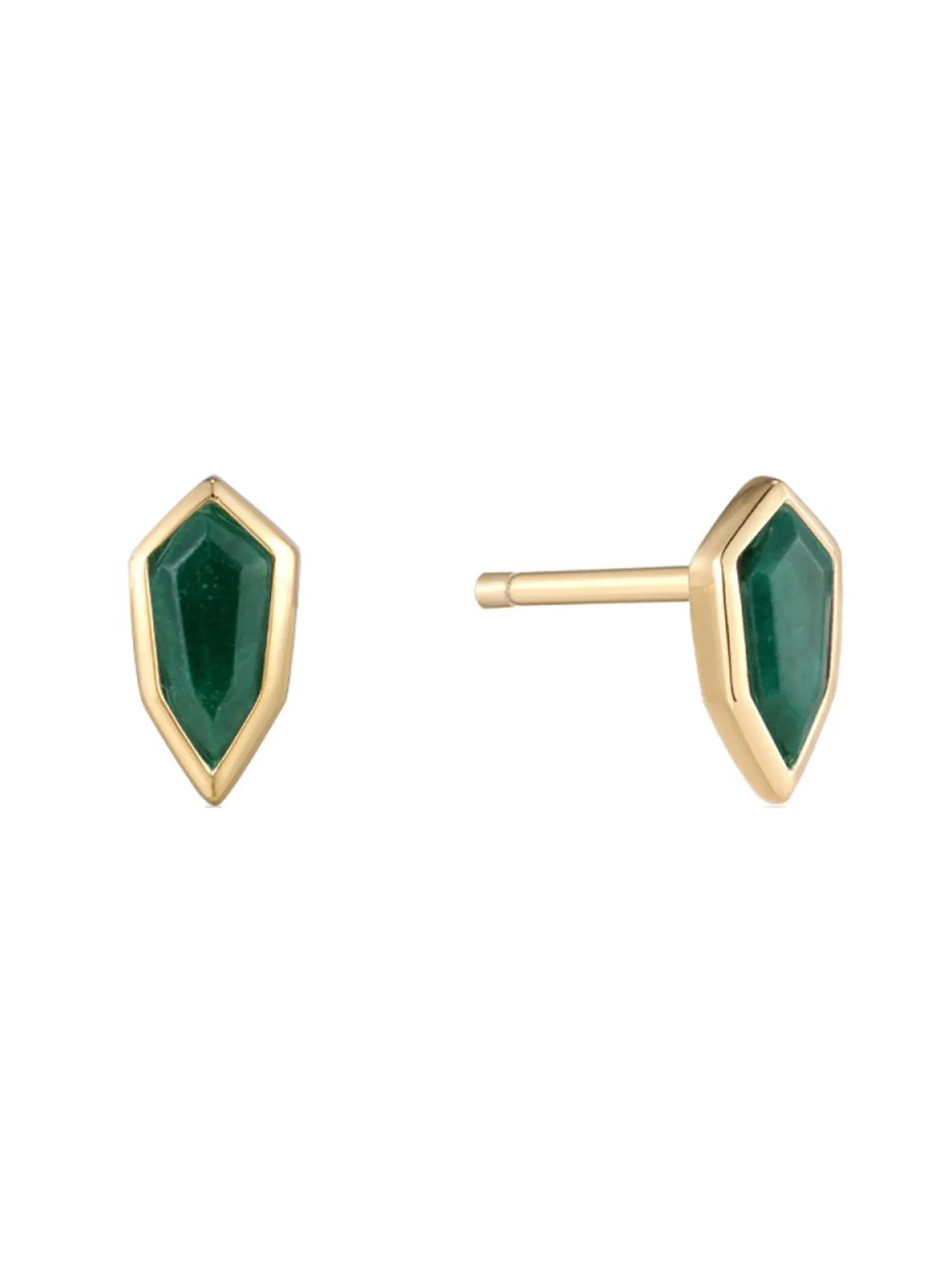 Boucles d'oreilles puces Ania Haie Second Nature dor_x005f_x000D_ées Malachite