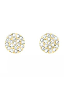 Boucles d'oreilles puces Agatha Cristal dorées