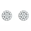 Boucles d'oreilles puces Agatha Cristal argent