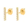 Boucles d'oreilles puces Agatha en argent doré_x005f_x000D_Collection Barshine