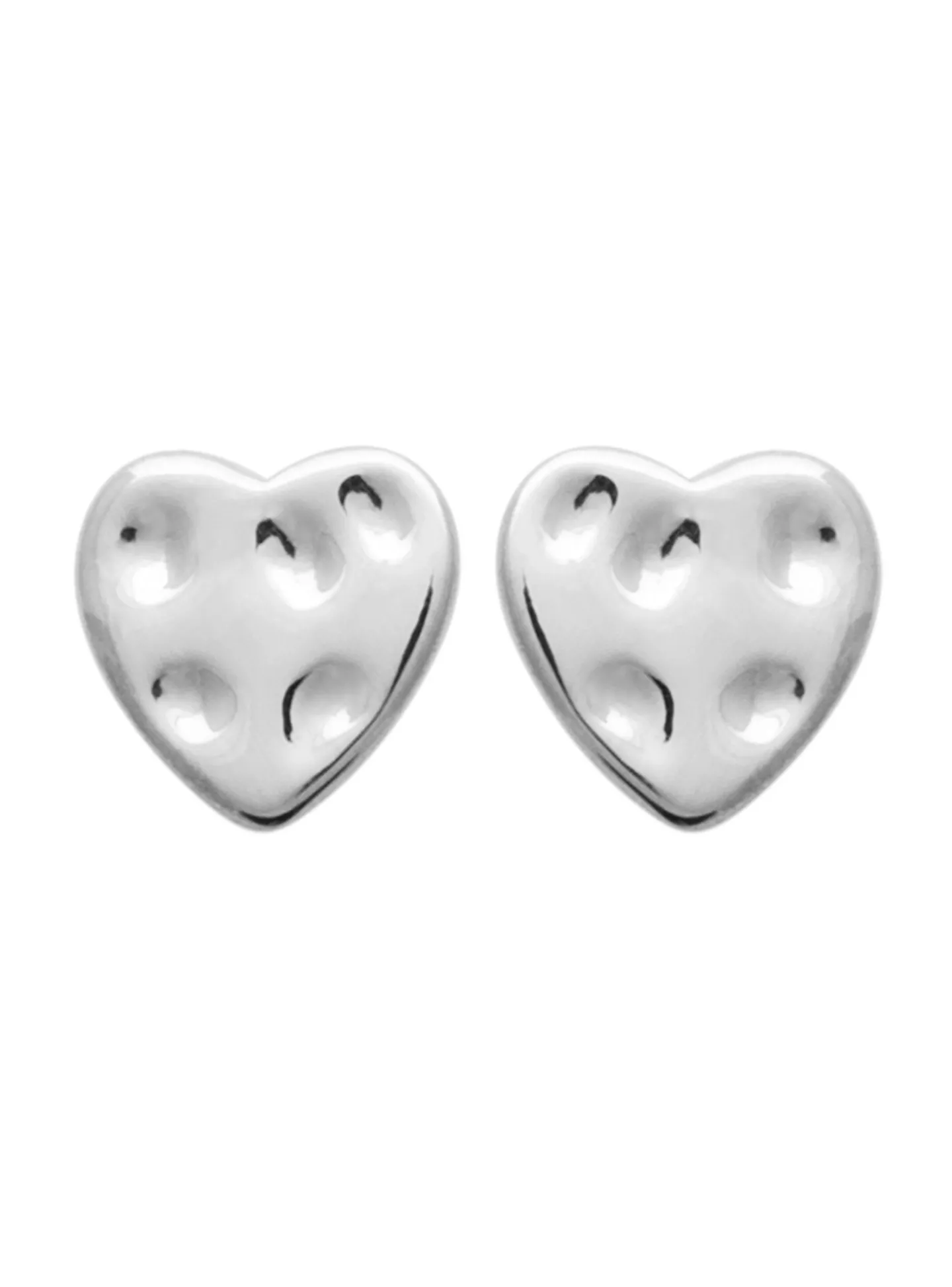 Boucles d'oreilles puces coeur Brillaxis