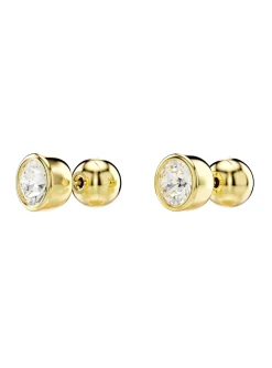 Boucles d'oreilles puces Swarovski Imber dorées