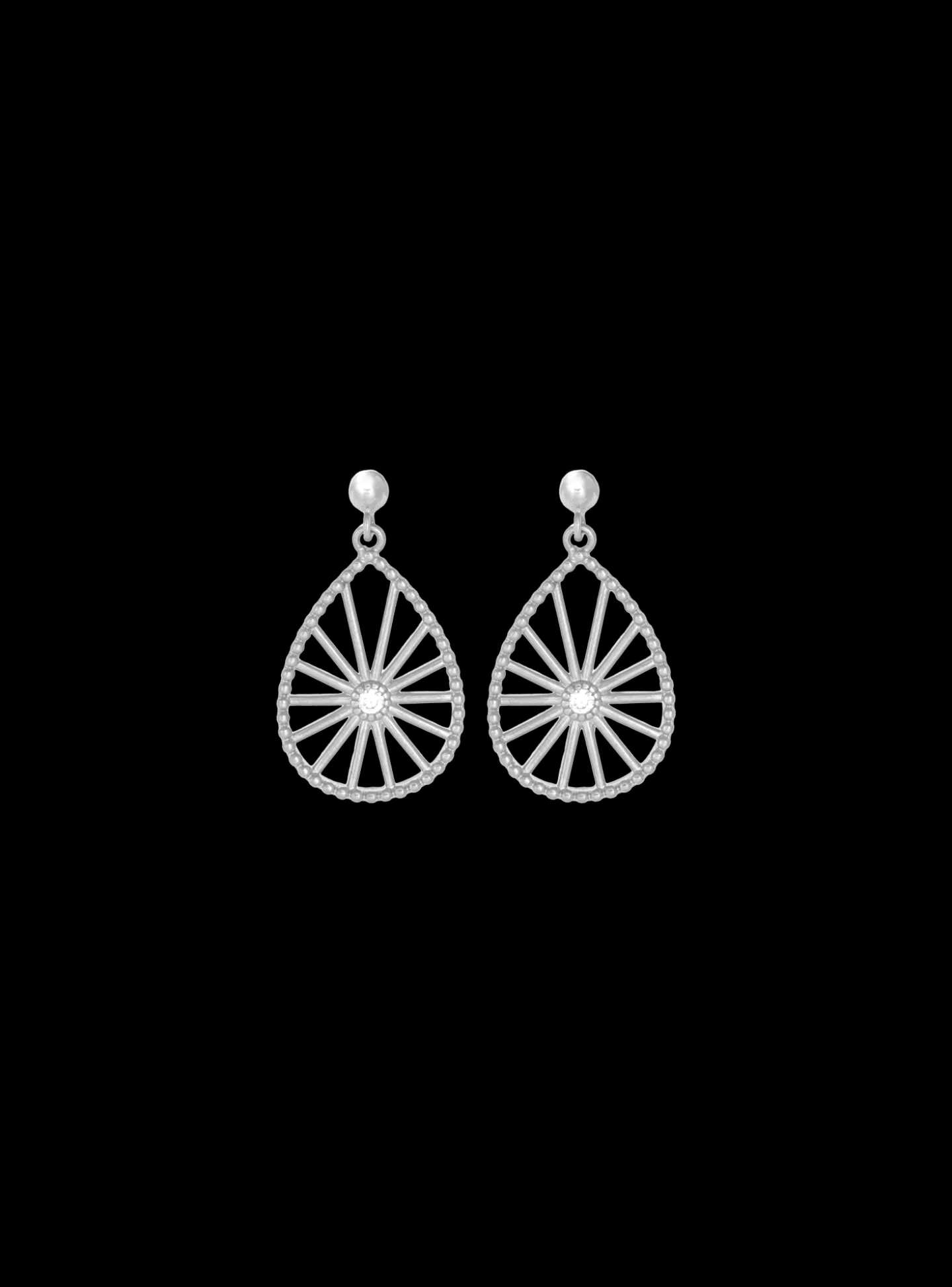 Boucles d'oreilles Saunier argent et oxydes
