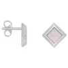 Boucles d'oreilles Saunier marqueterie argent