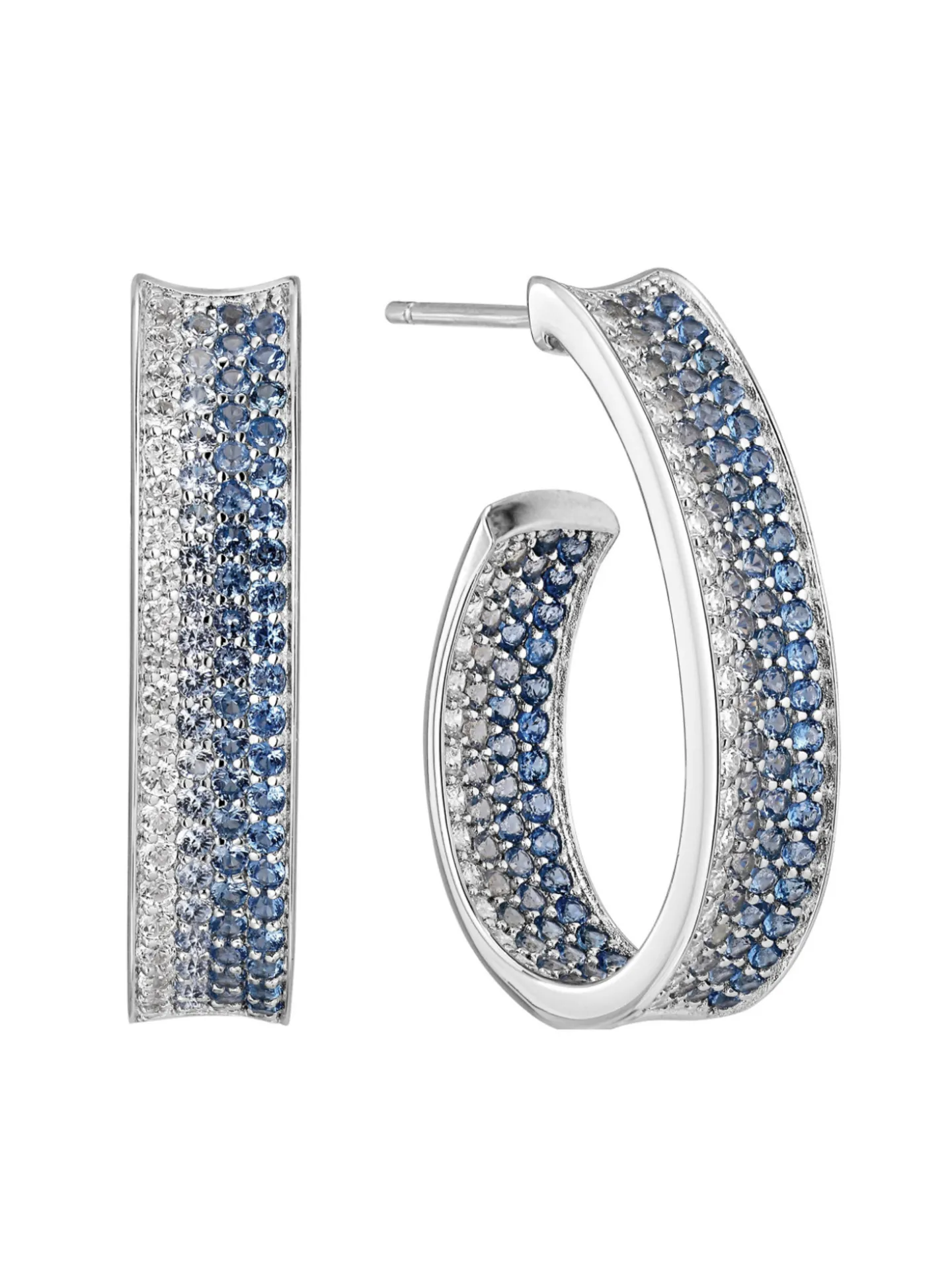 Boucles d'oreilles SIF JAKOBS FELLINE CONCAVO_x005f_x000D_Oxydes de zirconium bleus