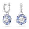 Boucles d'oreilles Swarovski Idyllia fleurs bleues