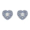 Boucles d'oreilles Swarovski Hyperbola coeur bleu