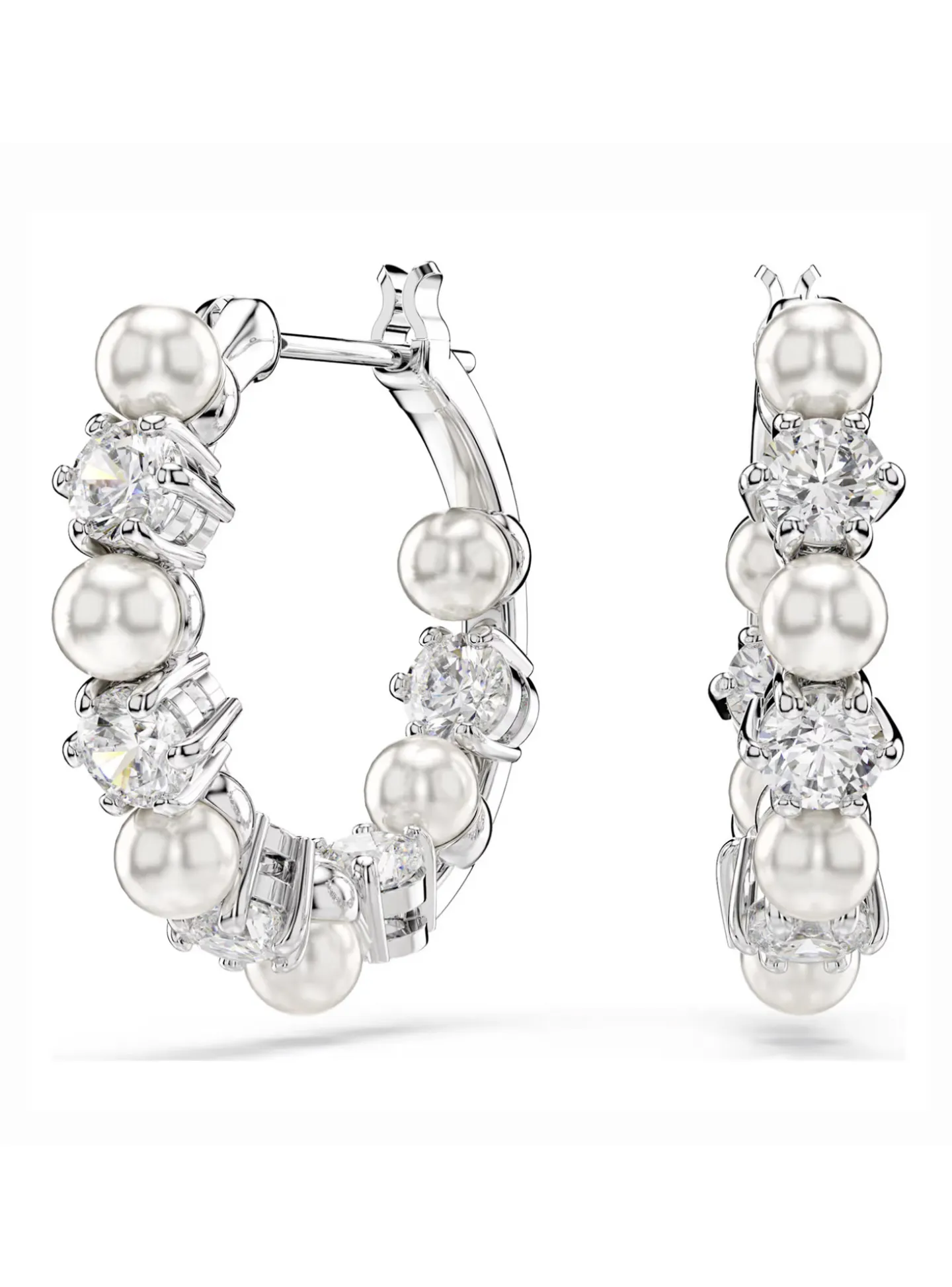 Boucles d'oreilles Swarovski Matrix cristal et perle